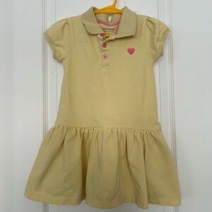 Joe Fresh Cream Dress with Pink Heart